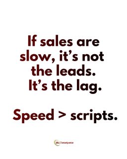 Slow sales?
It’s not the script. It’s not the store.
It’s the speed.
Deals die in delay.
DM “FAST” and let’s fix your follow-up.