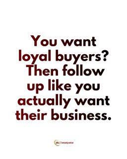 Everyone wants repeat buyers.
But no one wants to earn their trust.
Stop treating leads like numbers.
Treat them like people—and they’ll come back.