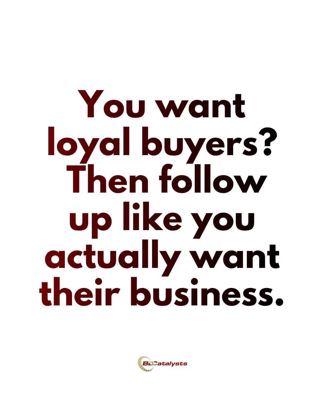 Everyone wants repeat buyers.
But no one wants to earn their trust.
Stop treating leads like numbers.
Treat them like people—and they’ll come back.