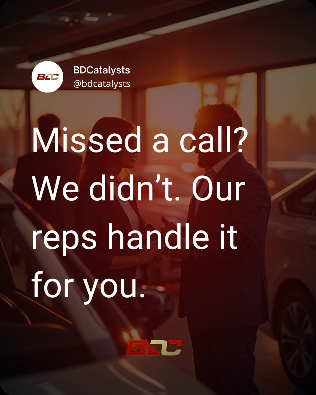 Missed not calls? Not our thing!
Let us handle this for you!